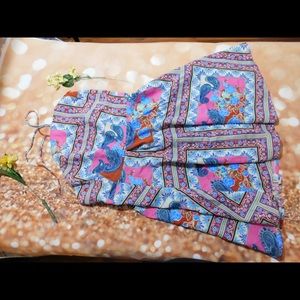 Super cute Aqua fuschia tan dress PRICE FIRM